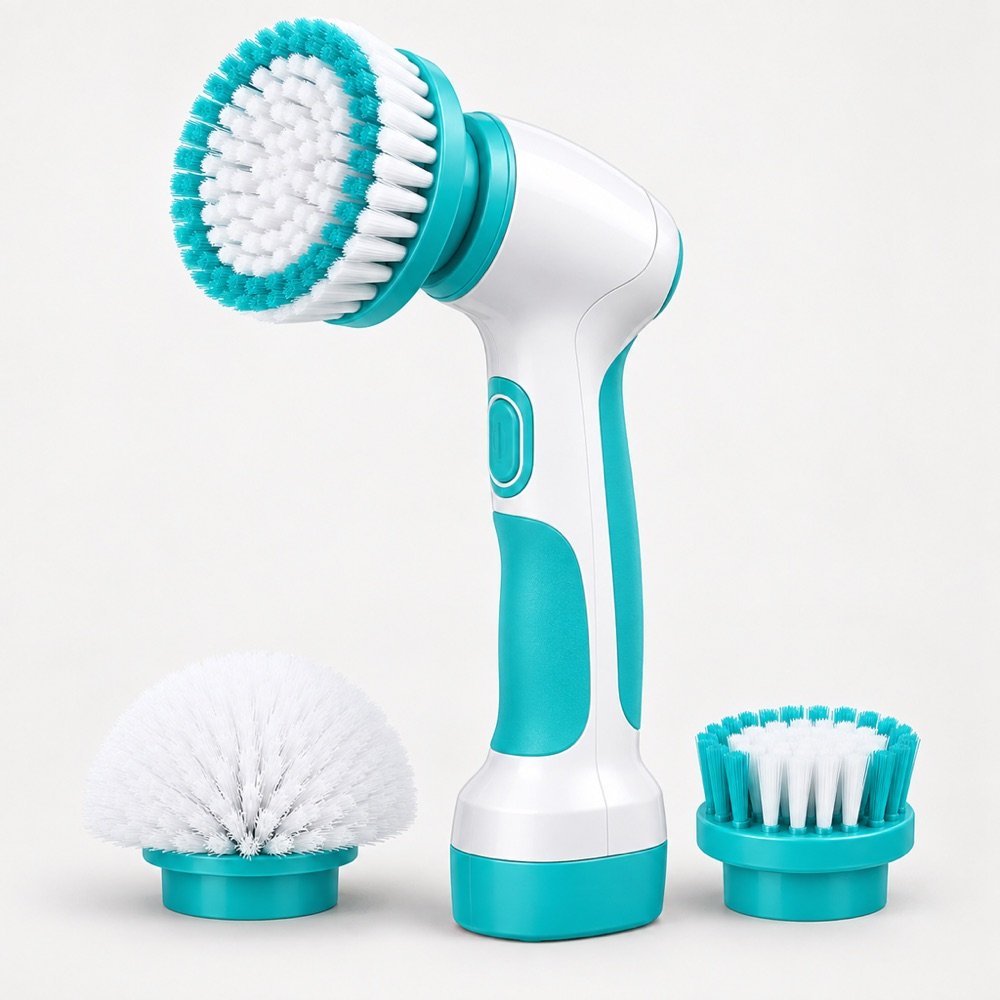 Electric Spin Scrubber - 3 Brush Heads, Cordless | SCRUBSPIN